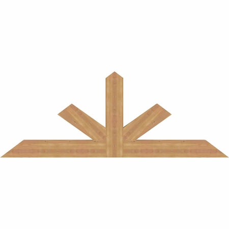 Ekena Millwork Saratoga Smooth Timber Gable Bracket, Western Red Cedar, 72"W x 27"H x 3 1/2"D x 5 1/2"F, 9/12 Pitch GBW072X27X0406SAR00SWR